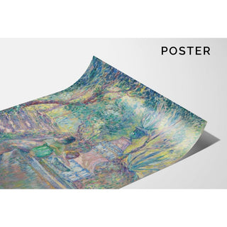 Saint-Tropez, deux jeunes filles à la fontaine - Henri Lebasque | Reproduction Tableau Décoration murale affiche copie