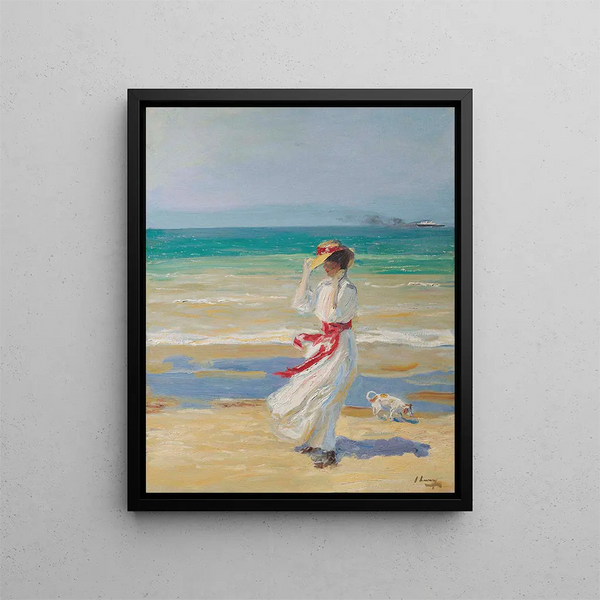 Eine windige Tag - Sir John Lavery — gerahmtes Bild an der Wand