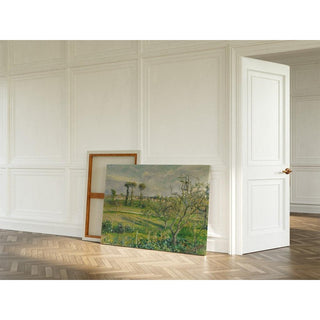 Soleil Couchant au Valhermeil, Auvers-sur-Oise - Camille Pissarro | Reproduction Tableau Décoration murale affiche copie