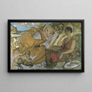 Stanisaw Ignacy Witkiewicz - Womans duplicity Selfportrait with a portrait of Maryla Grossmanowa.webp