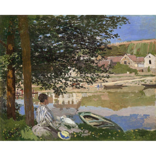 Sur la rive de la Seine, Bennecourt - Claude Monet | Reproduction Tableau Décoration murale affiche copie