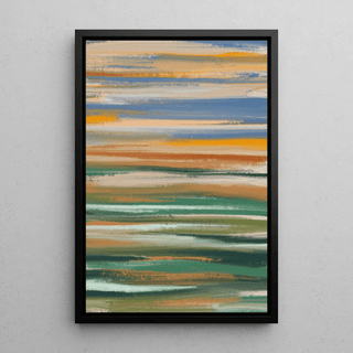 Tableau Coloré – Horizons Fondus | Affiche Abstraite Couleurs Naturelles | Déco Contemporaine pour Salon ou Bureau Moderne