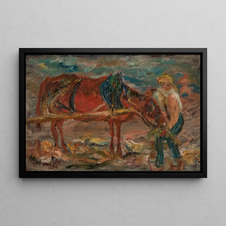 Tadeusz Makowski - Feeding a horse.webp