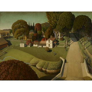 The Birthplace of Herbert Hoover, West Branch, Iowa - Grant Wood | Reproduction Tableau Décoration murale affiche copie