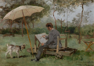 Theo van Rysselberghe - Armand Heins Painting Outdoors.webp