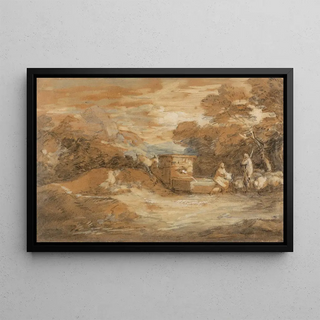 Thomas Gainsborough - Mountain Landscape with Figures Sheep and Fountain.webp