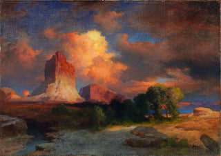 Thomas Moran - Sunset Cloud Green River Wyoming.webp