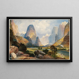 Thomas Moran - Valley of Babbling Waters Southern Utah.webp