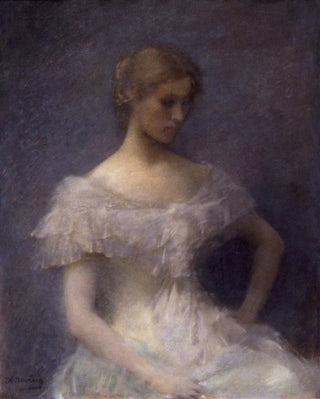 Thomas Wilmer Dewing - Young Girl Seated.webp
