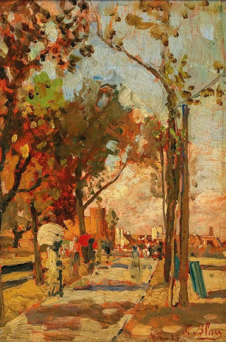 Tina Blau - The Main Customs Office with a View of the Kaiser Franz Josef Barracks.webp