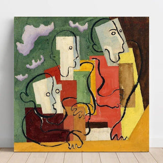 Trois personnages - Louis Marcoussis | Reproduction Tableau Décoration murale affiche copie