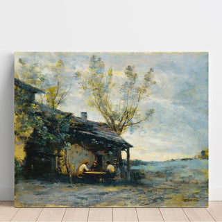 Un café à Vaugirard de Jean-Baptiste Camille Corot | Reproduction Tableau Décoration murale affiche copie