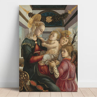 Vierge à l'enfant avec des anges - Sandro Botticelli | Reproduction Tableau Décoration murale affiche copie