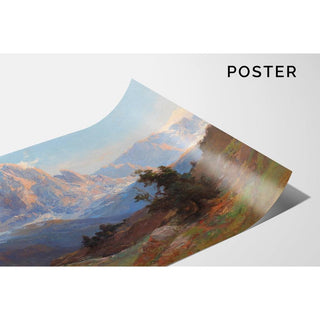 Vue du mont Sassolungo - Edward Theodore Compton | Reproduction Tableau Décoration murale affiche copie