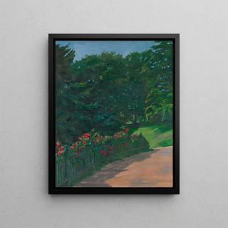 Wilhelm Trbner - Rose Hedge.webp