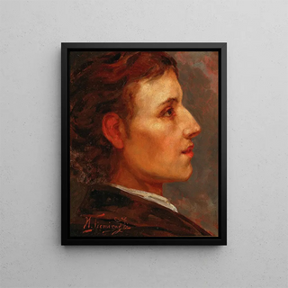 Workshop of Henryk Siemiradzki - A Profile Portrait Of Frdric Chopin.webp