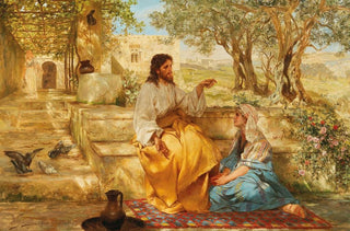 Workshop of Henryk Siemiradzki - Christ at the home of Martha and Mary.webp