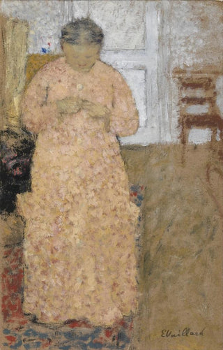 douard Vuillard - Knitting Woman in Pink Dress.webp