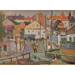 porteur d'eau à Krzemieniec - Sasza Blonder | Reproduction Tableau Décoration murale affiche copie