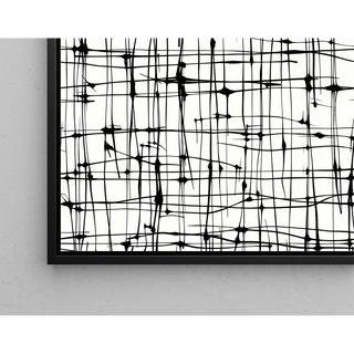 Schwarz-weißes dekoratives Design-Tableau - Ätherische Linien