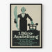 Vintage-Poster der ersten Ausstellung im Büro in Chemnitz 1912