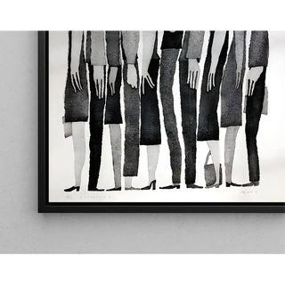 Schwarz-weißes dekoratives Design-Tableau - Stille Vielzahl