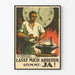 Deutscher Vintage-Poster „Lasst mich arbeiten“ Industrielle Wanddekoration