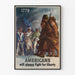 Amerikanisches Patriotisches Poster Krieg und Freiheit 1778-1943
