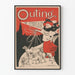 Vintage-Poster Outing for February mit Frau und Hunden