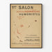 Poster vom Ersten Salon der Gesellschaft der Humorzeichner – Vintage-Wanddekoration