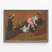 Vintage-Poster Clowns und Zirkusdompteur mit Maultieren — gerahmtes Bild an der Wand
