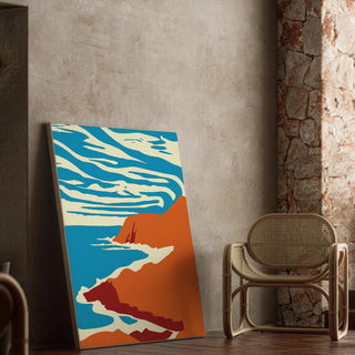 Tableau Coloré – Falaises au Ciel Zébré