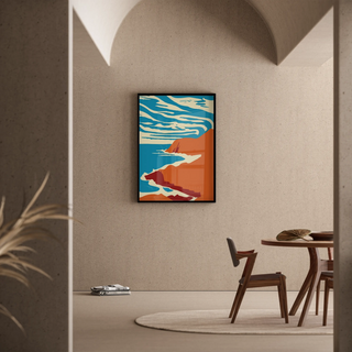Tableau Coloré – Falaises au Ciel Zébré