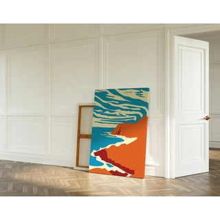 Tableau Coloré – Falaises au Ciel Zébré