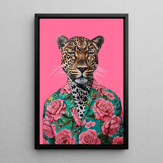 Leoparden-Tisch - Tropischer Stil und Pop Art