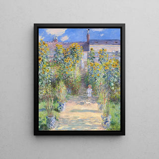 Der Garten von Monet in Vétheuil - Claude Monet | Kunstdruck Gemälde Wanddekoration Poster Kopie