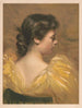Profil einer sitzenden Frau in gelbem Kleid - A. W. Elson Co — Ansicht des Kunstwerks
