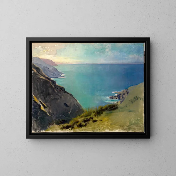 Klippen von Cornwall - Abbott Handerson Thayer — gerahmtes Bild an der Wand