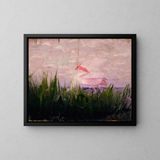 Abbott Handerson Thayer - Roseate Spoonbill study for book Concealing Coloration in the Animal Kingdom.webp