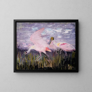 Abbott Handerson Thayer - Roseate Spoonbills study for book Concealing Coloration in the Animal Kingdom.webp
