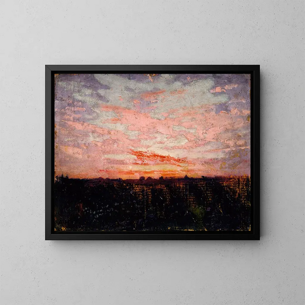 Studie eines Sonnenaufgangs oder Sonnenuntergangs für ein Buch über die Färbung im Tierreich - Abbott Handerson Thayer — gerahmtes Bild an der Wand