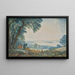 einer erweiterten Ansicht mit einem See in der Nähe von Rom, möglicherweise der Bolsena-See, mit Figuren - Abraham Louis Rodolphe Ducros — gerahmtes Bild an der Wand