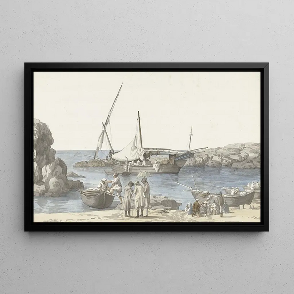 AbrahamLouisRodolphe Ducros - Gezicht op Tarente en haven van Luogo Vivo.webp