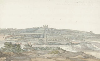 AbrahamLouisRodolphe Ducros - Gezicht op Vedala paleis van de grootmeester gelegen in het Boschetto op Malta.webp