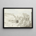 Ansicht eines Teils der Szene und der Wand hinter dem Theater von Taormina - Abraham Louis Rodolphe Ducros — gerahmtes Bild an der Wand