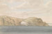 Aussicht auf den Felsen mit Loch auf der kleinen Insel Cumina bei Gozo - Abraham Louis Rodolphe Ducros — Ansicht des Kunstwerks