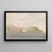 Aussicht auf den Felsen mit Loch auf der kleinen Insel Cumina bei Gozo - Abraham Louis Rodolphe Ducros — gerahmtes Bild an der Wand