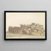 Panorama-Gemälde mit Monumenten der Phönizier oder Karthager auf der Insel Gozo - Abraham Louis Rodolphe Ducros — gerahmtes Bild an der Wand