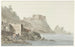 Felsen und Stadt von Scilla in der Region Kalabrien an der Ostküste - Abraham Louis Rodolphe Ducros — Ansicht des Kunstwerks
