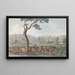 von Ruinen des Tempels von Castor und Pollux innerhalb der Mauern des alten Agrigent - Abraham Louis Rodolphe Ducros — gerahmtes Bild an der Wand